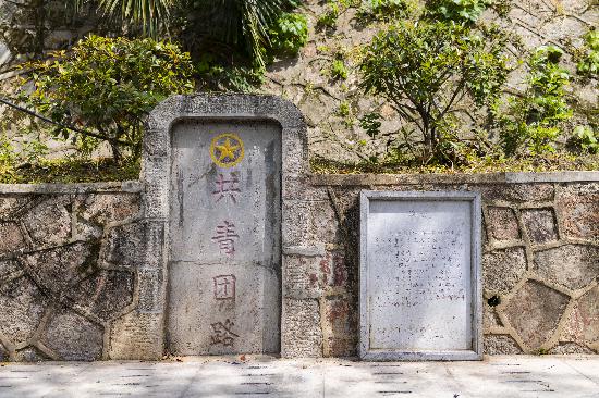 共青團路石碑。   南報融媒體記者  丁劼攝