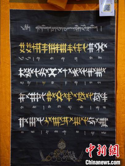 《象雄藏文書(shū)法唐卡大集》多以象雄時(shí)期的列磚體、稞體、烏金體等藏文字體書(shū)寫(xiě)而成?！〗w波 攝